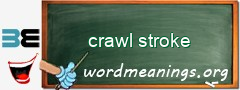 WordMeaning blackboard for crawl stroke